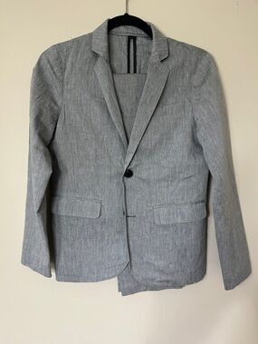 Crewcuts Light Gray Kids Suit- Single-Breasted Sport Coat and Slacks